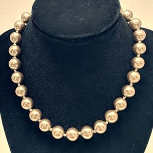 Vintage Ciner Chocolate Faux Pearl Necklace